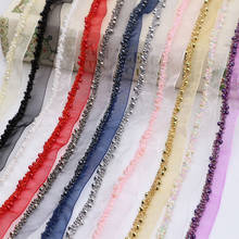 3Yards/Lot 1.5cm Wide Beads Lace Clothing Accessories Accessories Beaded Ribbon Handmade DIY Wedding Material RS2651 2024 - buy cheap