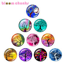 tree of life  12mm/18mm/20mm/25mm Round  glass cabochon  flat back Making snap button jewelry  S3621 2024 - buy cheap