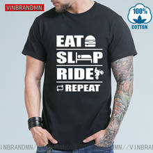 Funny Dirt Bike Rider T-shirt Humor Joke Eat Sleep Ride Repeat Motorcycle T shirt men Motobikers Tops Never take helmets off Tee 2024 - buy cheap