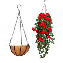 Flores artificiales de seda para decoración del hogar, cesta colgante de vid y rosa roja, 3 flores secas, 1 cesta 2024 - compra barato
