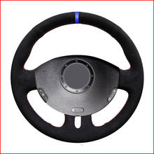 Cubierta de gamuza negra para volante de Renault, accesorios para Clio 3 2005-2013 Clio 3 2005-2013 2024 - compra barato