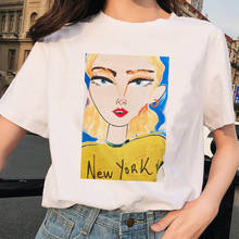 2019 Harajuku Vogue Футболка с принтом топы женские Kawaii короткий эстетический рукав корейский стиль футболка Femme винтажная уличная одежда Mujer 2024 - купить недорого