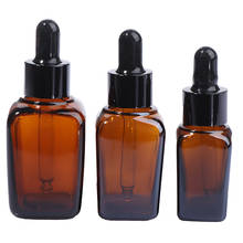 Botella vacía con cuentagotas para masaje, cristal de aromaterapia, líquido, marrón, 10-30ml 2024 - compra barato