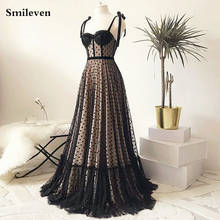 Smileven Polka Dots Tulle Formal Dresses Evening Gowns Sweetheart Neck Ruched Lacing Straps Long Prom Party Dresses  Plus Size 2024 - buy cheap