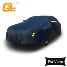 210T Universal Dark Blue Full Car Cover Outdoor Snow Ice Dust Sun UV Shade Cover for volvo v70 v60 s40 s60 xc90 xc60 s80 2024 - buy cheap