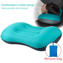 1pcs Multifunctional Portable Inflatable Pillow Double Sided Flocking Cushion Camping Tourist Beach Car Hotel Head Bed Sleep 2024 - buy cheap