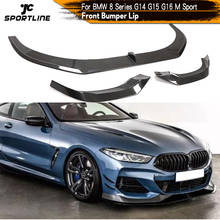 Spoiler de fibra de carbono para bmw, acessório de proteção dianteira para bmw 8 series g14 g15 g16 m sport 2004-2012, separadores, seco, carbono 2024 - compre barato