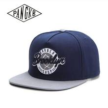 Simples boné de algodão azul marinho, masculino e feminino hip hop, snapback, chapéu para homens e mulheres, casual 2024 - compre barato