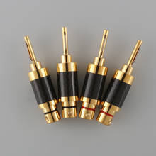 VB602G Gold Plated Carbon Fiber Speaker Cable Wire Banana Plug Connector audio cable jack 2024 - buy cheap