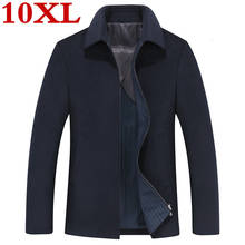 plus size 10XL 9XL Winter  Overcoat Mens Fashion Boutique Wool Woolen Coats  High-end Brand Male Slim Woolen Windbreaker Jacket 2024 - buy cheap