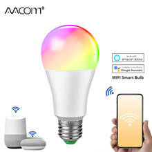 Ampoule LED E27 WiFi светильник, Лампа 15 Вт RGBW умная лампа Bluetooth умная WiFi лампа работает с Google Home Assistant Echo Alexa 2024 - купить недорого