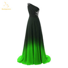 Bealegantom-Vestidos de Noche de gasa verde degradado para mujer, vestido de fiesta Formal con lentejuelas y cuentas degradadas, 2021, QA1585 2024 - compra barato