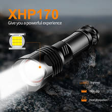 Самый мощный светодиодный фонарик XHP170, тактические фонари XHP100 xhp90, зарядка от usb, охотничий фонарь, светодиодный рабочий светильник, 1500 м 2024 - купить недорого