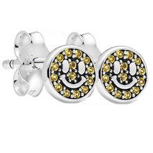 Original Me Collection-pendientes de tuerca My Smile con cristal para mujer, aretes de Plata de Ley 925, regalo, joyería Europea artesanal 2024 - compra barato