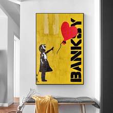 Love Hearts Graffiti Banksy Wall Art Canvas Painting Posters and Prints Abstract Wall Pictures for Living Room Decor 2024 - buy cheap