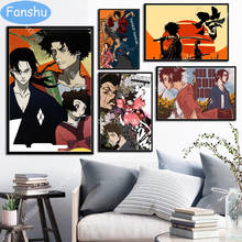 Samurai champloo quente japão anime poster pintura da lona cartazes e cópias da arte parede imagem para sala de estar decoração casa 2024 - compre barato