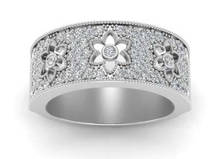 Novo quente elegante requintado branco zircon flor infinidade anéis florais para o amor feminino anel de casamento festa jóias 2024 - compre barato