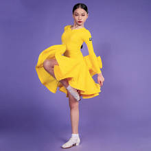 Children Latin Dance Dress Long Sleeve Dress Tango Salsa Ballroom Kids Dresses For Girls Latin Dance Costume Competition DN6611 2024 - buy cheap