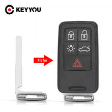 KEYYOU-Hoja de emergencia sin cortar para coche, llave remota de entrada sin llave para Volvo XC70, XC90, V50, V70, S60, 10 unidades 2024 - compra barato