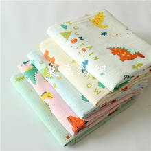 Cotton Yarn Fabric Double-Layer Cotton Crepe Dinosaur Fabric Cotton 100% Kids 2024 - buy cheap