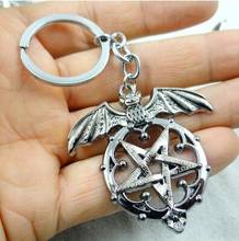 1Pcs wholesale Alloy key bat carving key chain car pendant key Accessories chain free shipping p486 2024 - buy cheap