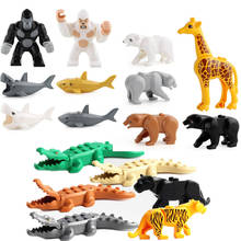 New Classic Building Bricks DIY Juguetes Bloques Compatible Mini Whale Farm City Animals Zoo Blocks Toys for Kids Fit Baseplate 2024 - buy cheap