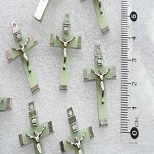 20 pieces / Christian cross of Catholic mini plastic cross. Jesus Christ Mini Cross Luminous Pendant Decoration. 2024 - buy cheap