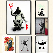 Banksy Street Graffiti Art Canvas Painting Wall Poster Nordic Classic Picture For Living Room Cuadros Home Decoration No Frame 2024 - buy cheap