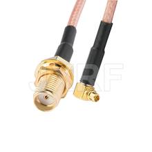 Factory sales RF Coaxial cable SMA to MMCX connector SMA female to MMCX male right angle RG316 Pigtail cable 15cm free shipp 2024 - buy cheap