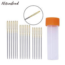 Embroidery Needle Plastic Needle Case with 18pcs Large Eye Sewing Needles Sewing Supplies for Stitching Embroidery Sewing Tool 2024 - buy cheap