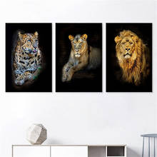 Animal Lion Tiger Leopard Canvas Painting Poster and Print Cuadros Wall Art Picture Home Decoration for Living Room Decor 2024 - buy cheap