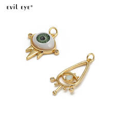 Evil Eye 1pc Turkish Evil Eye Pendant Copper Gold Color Pendant Charm for Necklace Bracelet Jewelry Making Accessories BE119 2024 - buy cheap