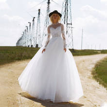 A Line Satin Wedding Dresses 2021 Top Appliques Lace Backless Bridal Gown Custom Made Wedding Dress Vestido de Noiva 2024 - buy cheap