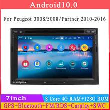 android 10 car radio for peugeot 3008 5008 PG Partner  2010-2016 car multimedia player audio stereo gps navigaiton 8 core 4G 2024 - buy cheap