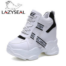 LazySeal 7cm Heels Height Increasing Top Sneakers Women Shoes Platform Ankle Boots Femme Chaussures Femmes Letter  Shoes Woman 2024 - buy cheap