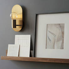 Luminária de parede moderna dourada, luminária de cabeceira para decoração de casa e áreas internas, iluminação para escada 2024 - compre barato