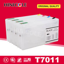 Hinicool-cartucho de tinta rellenable WorkForce Pro, WP-4000, 4015DN, 4095DN, para Epson T7011 2024 - compra barato