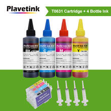 Plavetink Refill Cartridge For Epson T0631 Stylus C67 C87 CX3700 CX4100 Printer Ink + 4 Color 100ml Bottle Ink Refill Dye Kit 2024 - buy cheap