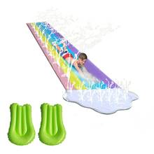 New Summer Lawn Water Slides Racing Lanes Inflatable Water Slide Pools Splash Slide For Kids Adults Backyard Outdoor Water Toys 2024 - купить недорого