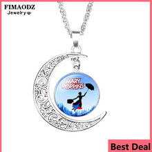 Ожерелье FIMAODZ с кулоном в форме полумесяца, Марии Поппинс, стеклянный кабошон, модное массивное ожерелье для женщин, ювелирные изделия 2024 - купить недорого