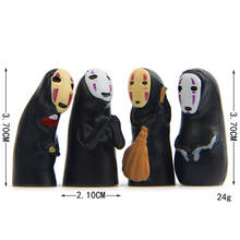4 шт./лот фигурки героев аниме «человек-призрак» без лица, модели Миядзаки Хаяо, декоративные фигурки, модель, украшение для дома, куклы, игрушки 2024 - купить недорого