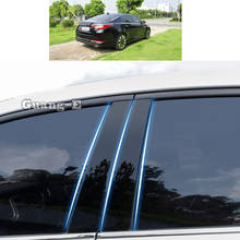For Kia K5 2011 2012 2013 2014 2015 Car PC Material Pillar Post Cover Door Trim Window Piano Black Molding Sticker Plate 6pcs 2024 - buy cheap