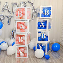 Baby Shower Girl Boy Transparent Box Letter Name Balloon Box Favors Gift Box Balloon Arch Garland 1st Birthday Party Decorations 2024 - buy cheap