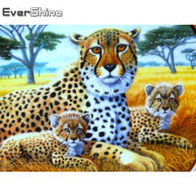 Evershine Full Square Diamond Painting Leopard 5D DIY Diamond Embroidery Animal Craft Kit Autumn Decorations 2024 - buy cheap