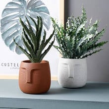 Creative Concrete Human Face Planter Mold Flower Pot Making Cement Planter Mold Handmade Silicone Plaster Resin Crafts 2024 - buy cheap