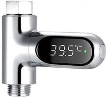 Termômetro digital de chuveiro com visor led, rotativo 5-85 2021 para o bebê, banho, água, banheiro, cozinha e casa, nova, 360 2024 - compre barato