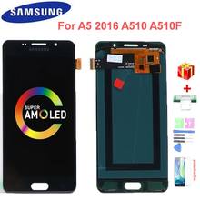 ЖК-дисплей SUPER AMOLED A510 для Samsung Galaxy A5 2016, A510F, A510M, A510FD, SM-A510FD, сенсорный экран, дигитайзер в сборе 2024 - купить недорого