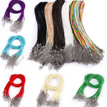5/10 pçs/lote real artesanal de couro ajustável corda trançada colares pingente encantos achados lagosta fecho corda cabo 1.5mm 2024 - compre barato