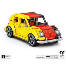 TECHNIC-bloques de construcción de coche Vintage clásico de la bandera de Alemania, modelo de vehículo para tirar hacia atrás, ladrillos de vapor, colección de juguetes para regalo 2024 - compra barato