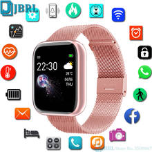 Lesfit-relógio inteligente smart watch unissex, full touch, esportivo, para android, ios, fitness, rastreador, pulseira 2024 - compre barato